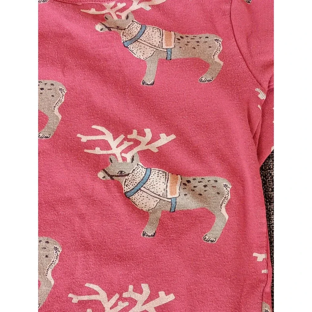pajama 3T Tea Pink Reindeer Long Sleeve Shirt Pants Set